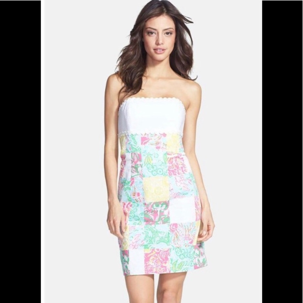 Lilly Pulitzer Multi State Patch Franco Dress. 0